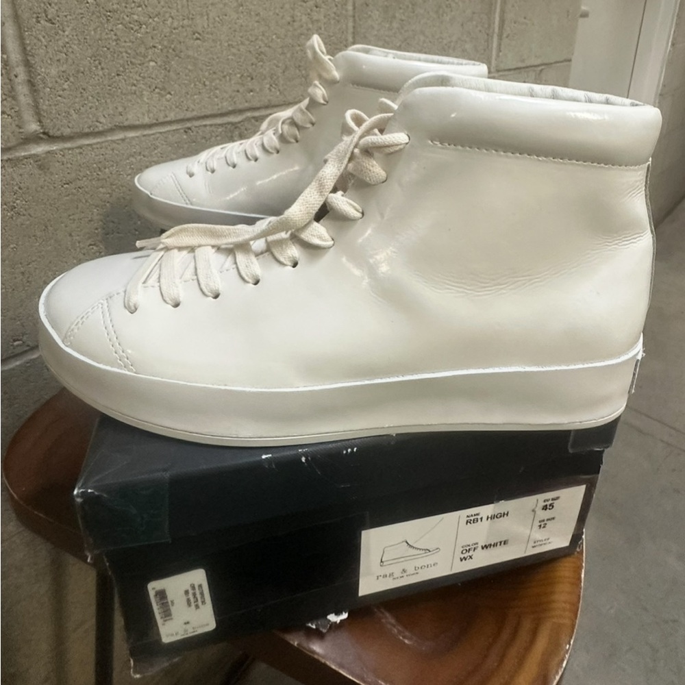 rag & bone White High-Top Sneakers